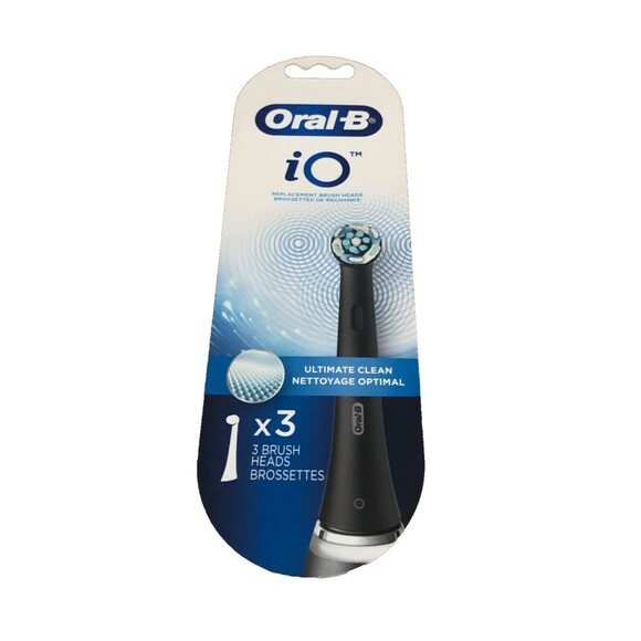 Oral B iO Electric Toothbrush Head 3 Count Black Replacement Pack Sealed - Picture 1 of 2